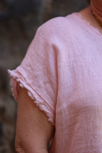 La Strada Linen V-Neck Top
