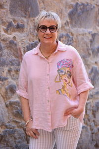 La Strada Linen Fashionista Girl Shirt