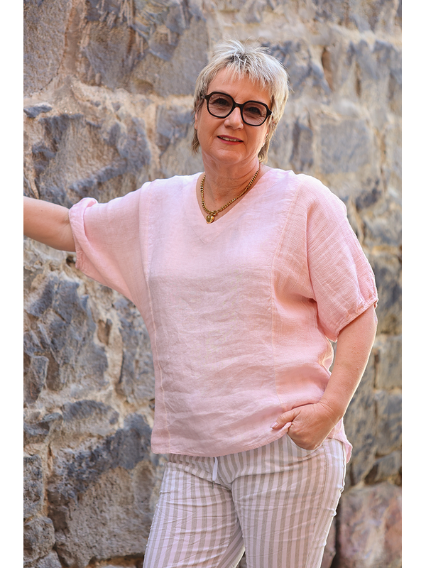 La Strada Mesh Short Sleeve Top