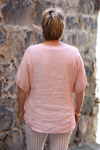 La Strada Mesh Short Sleeve Top