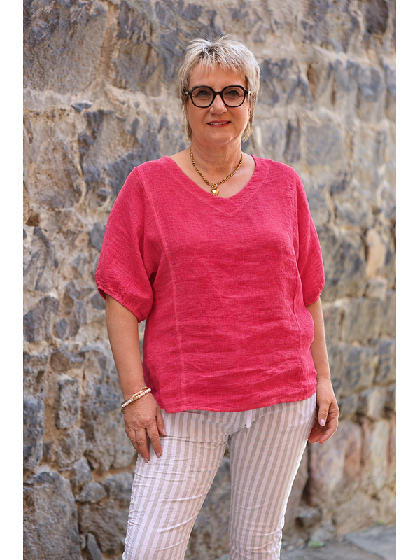 La Strada Mesh Short Sleeve Top