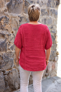 La Strada Mesh Short Sleeve Top
