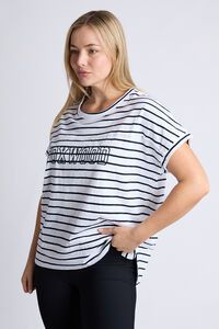 Foxwood Throw On S/S Stripe Tee