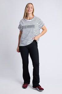 Foxwood Throw On S/S Stripe Tee