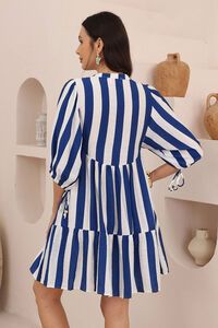 Iris Maxi Marina Stripe Babydoll Dress