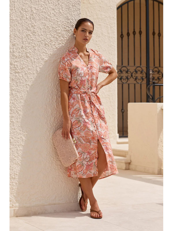 Adorne Vivi Linen Midi Dress