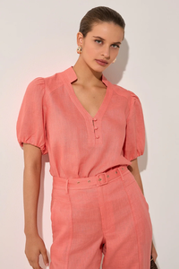 Adorne Jenette Linen Top