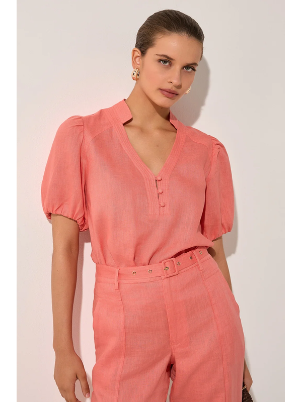 Adorne Jenette Linen Top