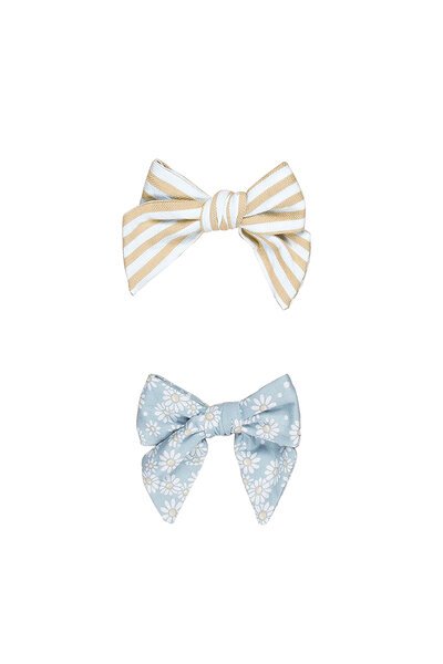 Huxbaby Stripe - Daisy 2pk Hair Bow-sale-Preen